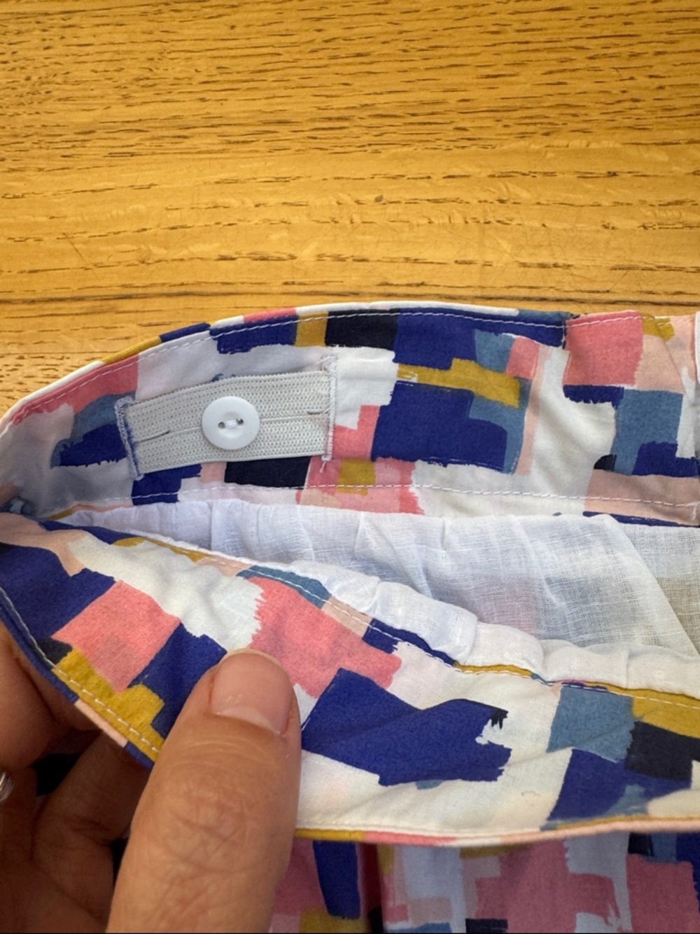 Jean Bourget Multicolor Patterned Skirt - Pink, Blue, Yellow, Navy - Picture 4 of 7
